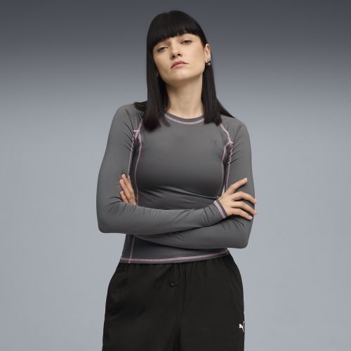 Top a maniche lunghe YONA da donna, Abbigliamento, Grigio, XXS - PUMA - Modalova