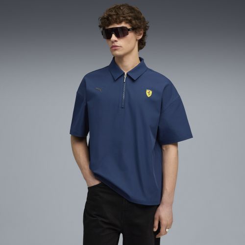 Polo Scuderia Ferrari Premium da uomo, Abbigliamento, Blu, S - PUMA - Modalova