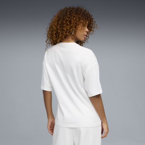Camiseta Essentials Graphics Bedazzled de corte extragrande para mujer, Ropa, Blanco, S - PUMA - Modalova