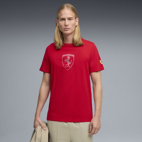 Scuderia Ferrari Tonal Shield T-Shirt Men in Red | Size Medium - PUMA - Modalova