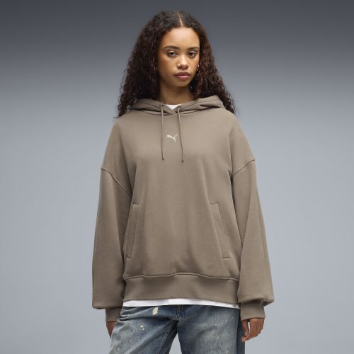 Essentials Oversized Hoodie Women in Beige | Size Large - PUMA - Modalova