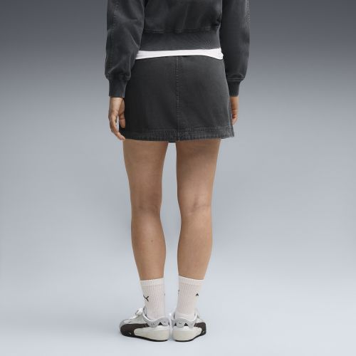 Falda de sarga FUTURE..ARCHIVE de efecto lavado para mujer, Ropa, Negro, S - PUMA - Modalova