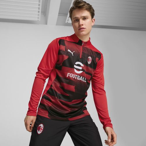 Camiseta prepartido AC Milan con cremallera de un cuarto para hombre - PUMA - Modalova