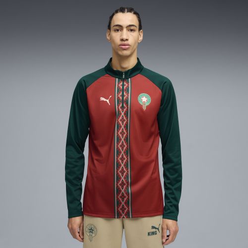 Maglia da riscaldamento con zip Marocco da uomo, Accessori, Rosso, S - PUMA - Modalova
