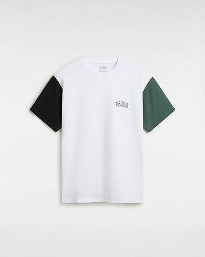 Camiseta Colorblock Varsity (white-black-bistro Green) Hombre , Talla L - Vans - Modalova