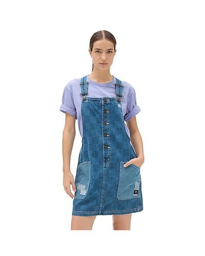 Mended Check Denim Pinafore Dress (stnwsh) Women , Size L - Vans - Modalova