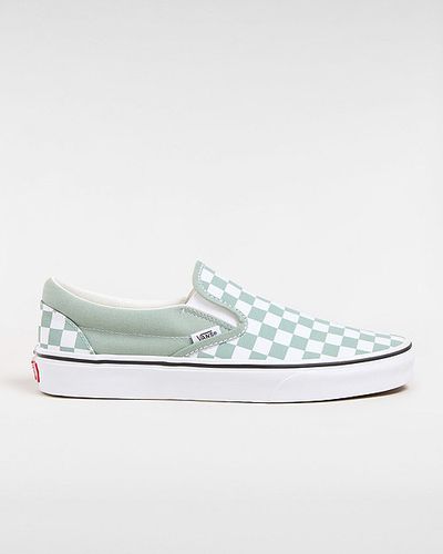 Classic Slip-on Checkerboard Shoes (color Theory Checkerboard Iceberg Green) Unisex , Size 2.5 - Vans - Modalova