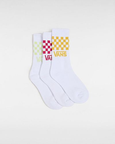 Calcetines Altos Classic Checkerboard (3 Pares) (white) Mujer , Talla 36.5-41 - Vans - Modalova