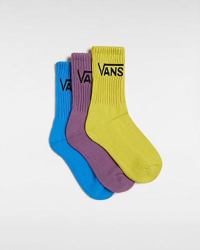 Kids Classic Crew Socks (3 Pairs) (grape Jam) Youth , Size 13.5-5 - Vans - Modalova