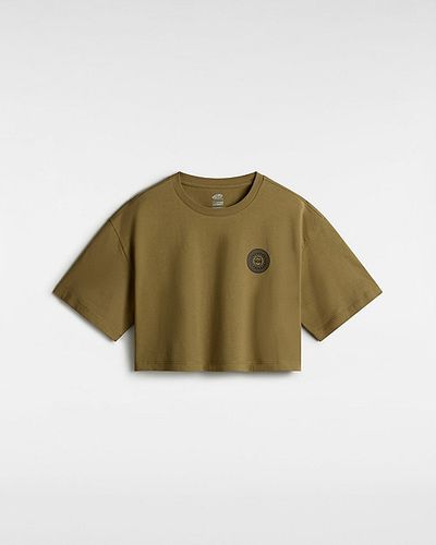 X Spitfire Wheels Relaxed Crop T-shirt (gothic Olive) Women , Size L - Vans - Modalova