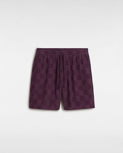 Pantalones Cortos Holgados Con Cordón Range Checkerboard (blackberry Wine) Hombre , Talla L - Vans - Modalova