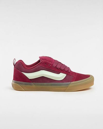 Knu Skool Shoes (dark Red/gum) Unisex , Size 2.5 - Vans - Modalova