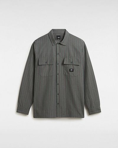 Camisa De Manga Larga Caldwell (asphalt-bistro Green) Hombre , Talla L - Vans - Modalova