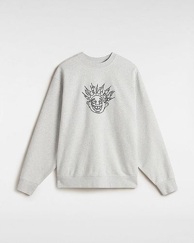 Skate Smile Spike Crew Sweatshirt (ash Heather) Men , Size L - Vans - Modalova