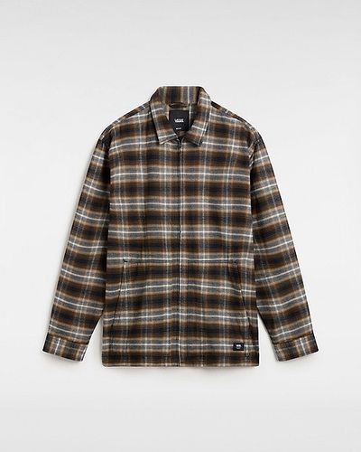 Montwood Zip Flannel Shirt (black/sepia) Men , Size L - Vans - Modalova