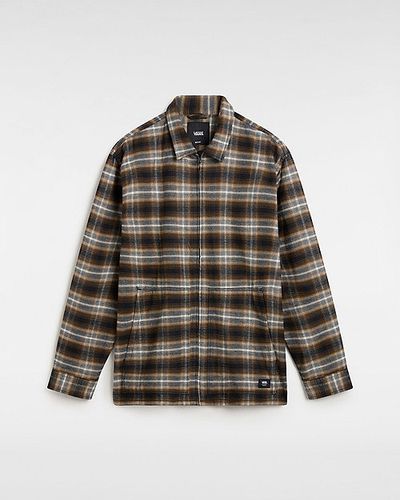 Montwood Zip Flannel Shirt (black/sepia) Unisex , Size L - Vans - Modalova