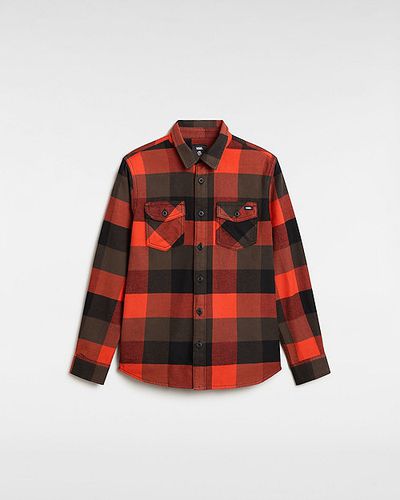 Kids Box Flannel Classic Long Sleeve Woven Shirt (8-14 Years) (black/fiesta) Boys , Size L - Vans - Modalova