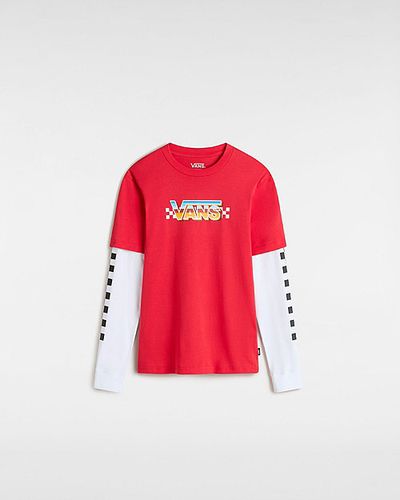 Camiseta De Niños De Manga Larga Bosco (de 8 A 14 Años) (racing Red) Boys , Talla L - Vans - Modalova