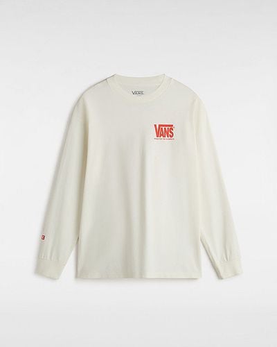 Mte Logo Warp Check Long Sleeve T-shirt (egret) Men , Size L - Vans - Modalova