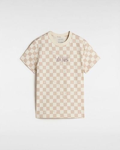 Allover Check Crew T-shirt (turtle Dove) Women , Size L - Vans - Modalova