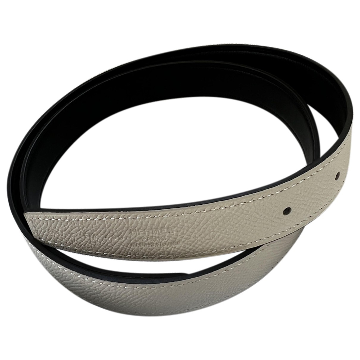 Boucle seule / Belt buckle leather belt - Herms - Modalova