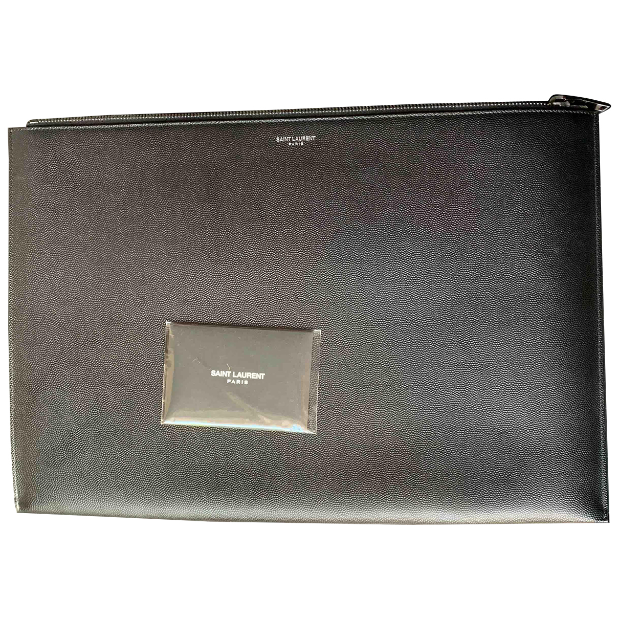 Shopping leather clutch bag - Saint Laurent - Modalova