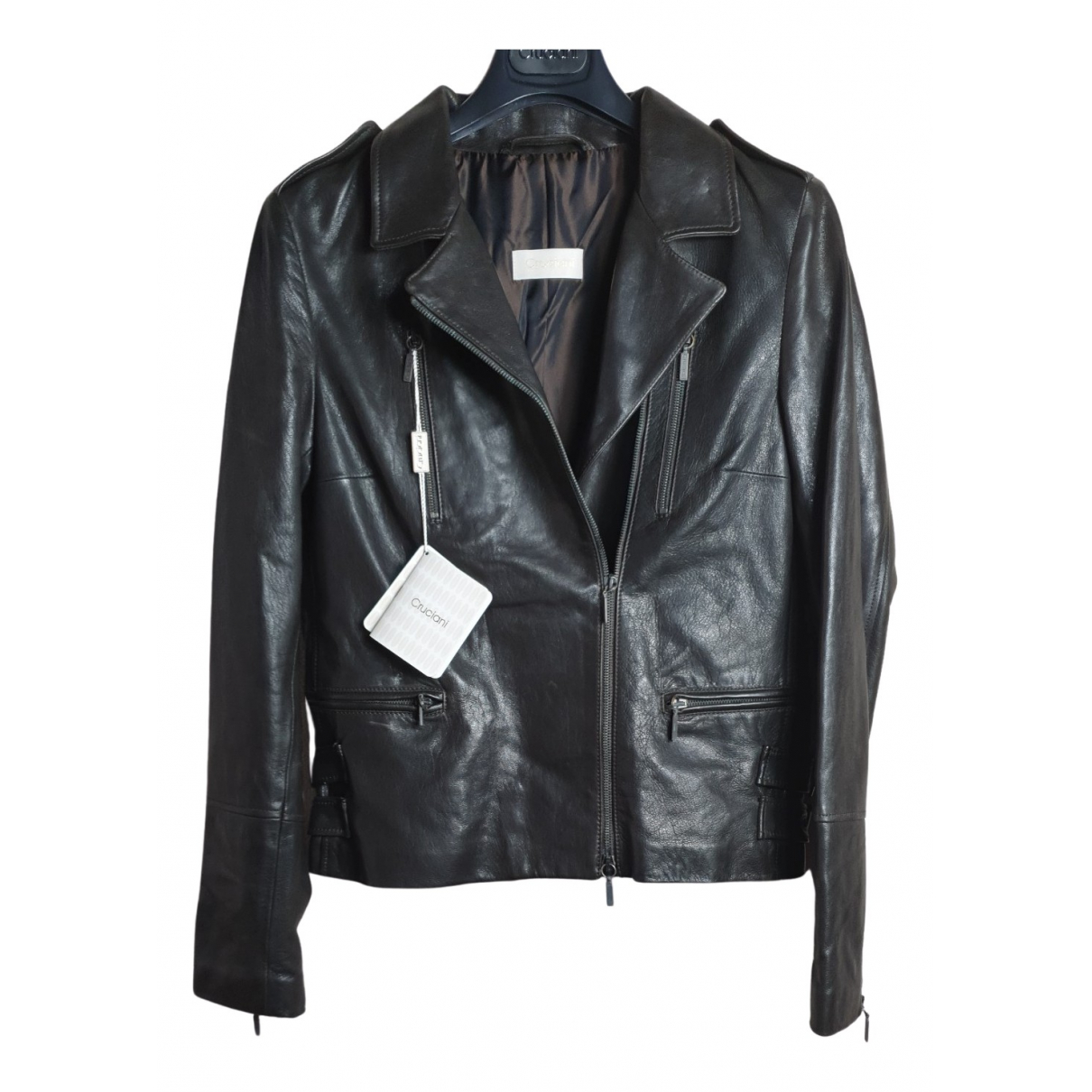Cruciani Leather biker jacket - Cruciani - Modalova