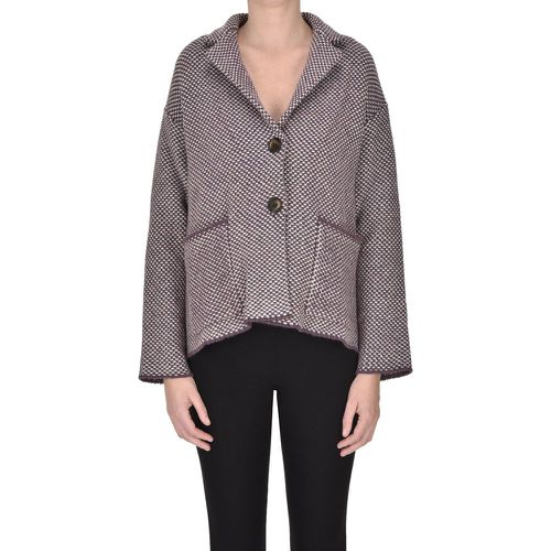 Cardigan giacca in maglia lavorata - Base Milano - Modalova