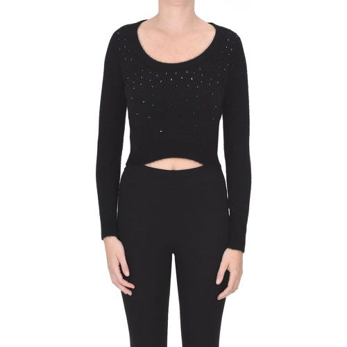 Pullover cropped con strass - Nenette - Modalova