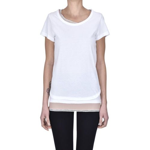 T-shirt con inserti in crepe - N°21 - Modalova