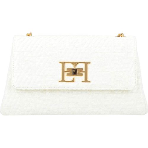 Borsa in tessuto jacquard stampa logo - Elisabetta Franchi - Modalova