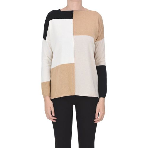 Pullover color block in cashmere - Anneclaire - Modalova