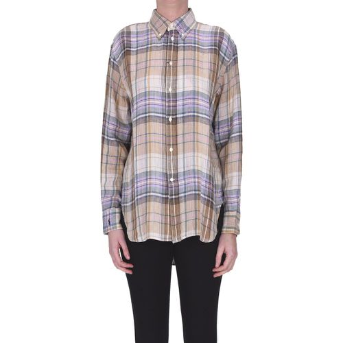 Camicia in lino stampa check - Polo Ralph Lauren - Modalova