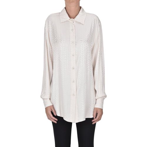 Camicia in satin jacquard - Kristina Ti - Modalova