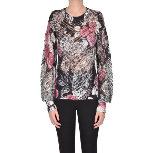 Pullover in maglia traforata floreale - Twinset Milano - Modalova