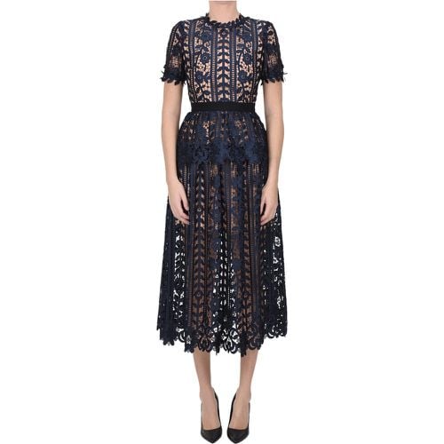 Abito Navy Lace Midi - Self-Portrait - Modalova