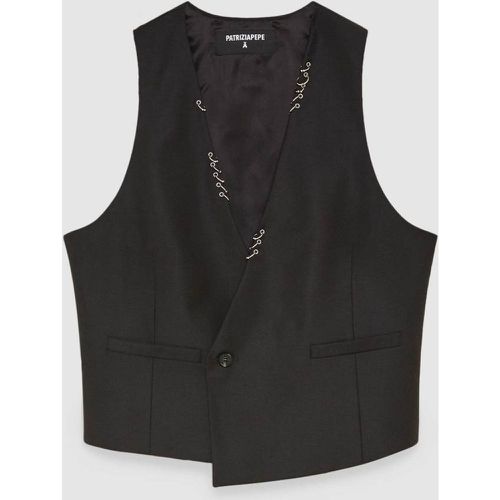 Gilet asimmetrico con piercing - PATRIZIA PEPE - Modalova