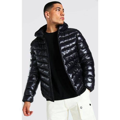 Giacca trapuntata extra lucida con zip - boohoo - Modalova