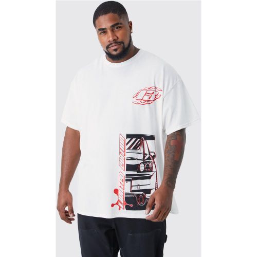 T-shirt Plus Size oversize con grafica di moto Car - boohoo - Modalova