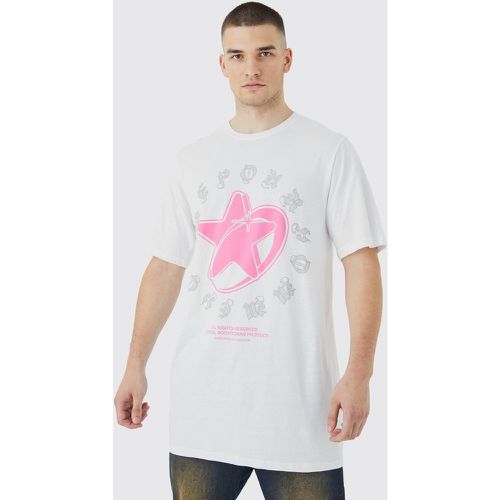 T-shirt Tall oversize Pour Homme con stampa di stelle Y2k - boohoo - Modalova