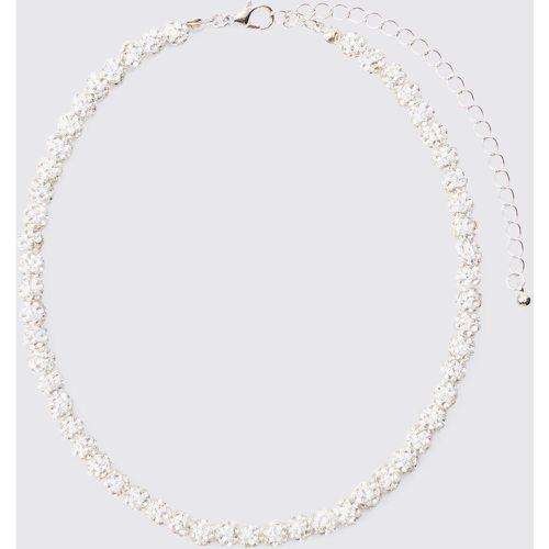 Collana in argento con perline - boohoo - Modalova