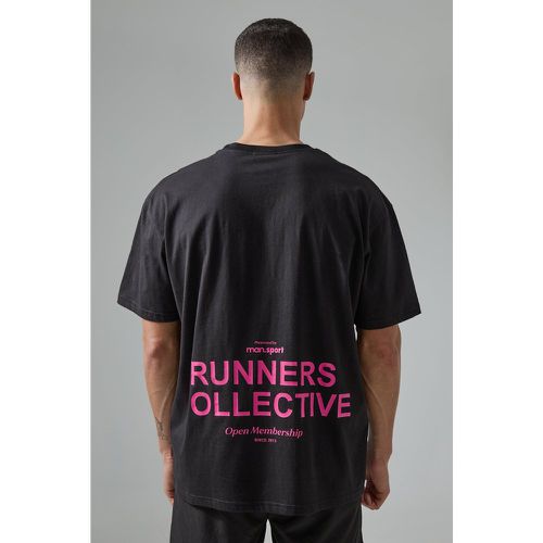 Camiseta Active Oversize Con Estampado Runners Collective - boohoo - Modalova