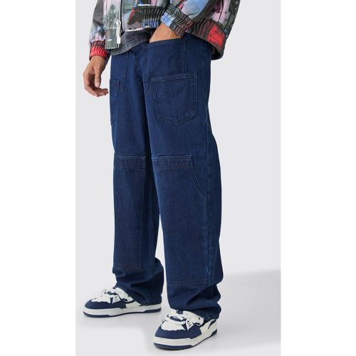 Baggy Rigid Multi Pocket Carpenter Jeans - boohoo - Modalova