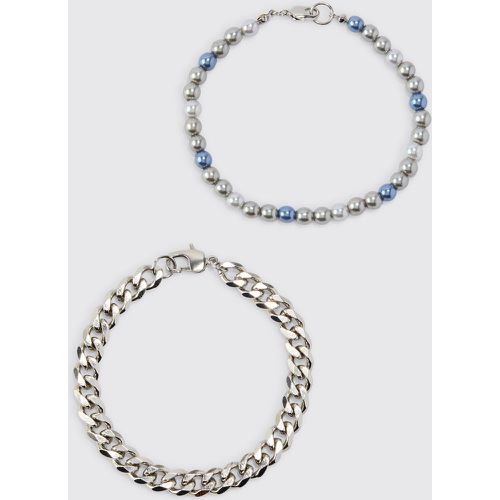 Pack Pearl And Chain Bracelets - boohoo - Modalova