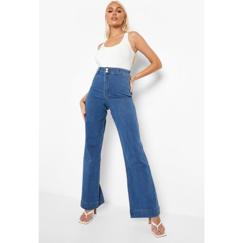 Vaqueros De Campana Elásticos Ajustados - boohoo - Modalova