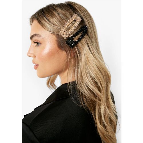 Pack De 2 Pinzas Para El Pelo Con Cristales - boohoo - Modalova