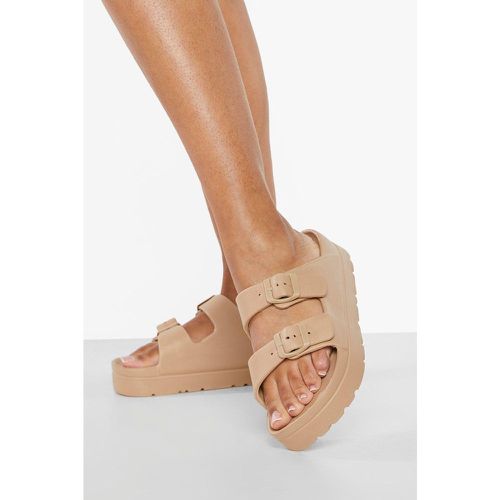 Sandalias Gruesas Con Hebilla Doble - boohoo - Modalova