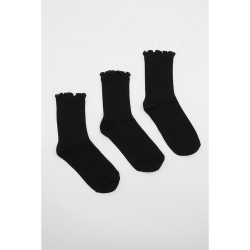 Pack De 3 Pares De Calcetines Con Ribete - boohoo - Modalova