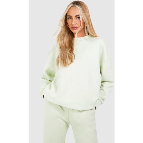 Felpa Tall oversize Basic, Verde - boohoo - Modalova