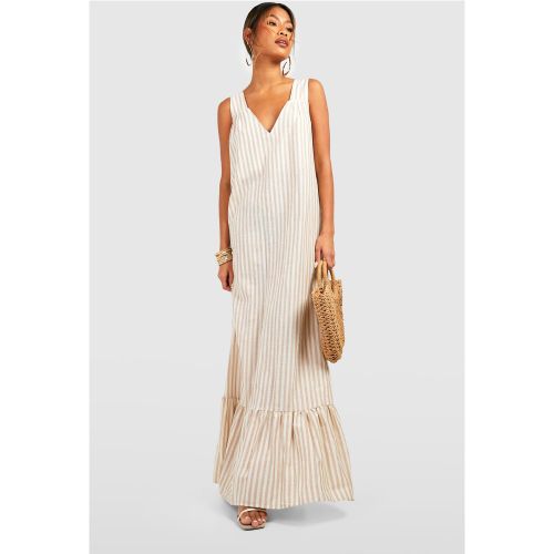 Vestito maxi a trapezio a righe - boohoo - Modalova